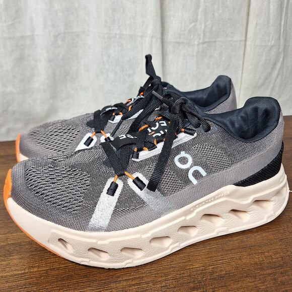 On running On Cloudeclipse Women's size 7 running sneakers Gray/Silver Orange - Picture 6 of 6